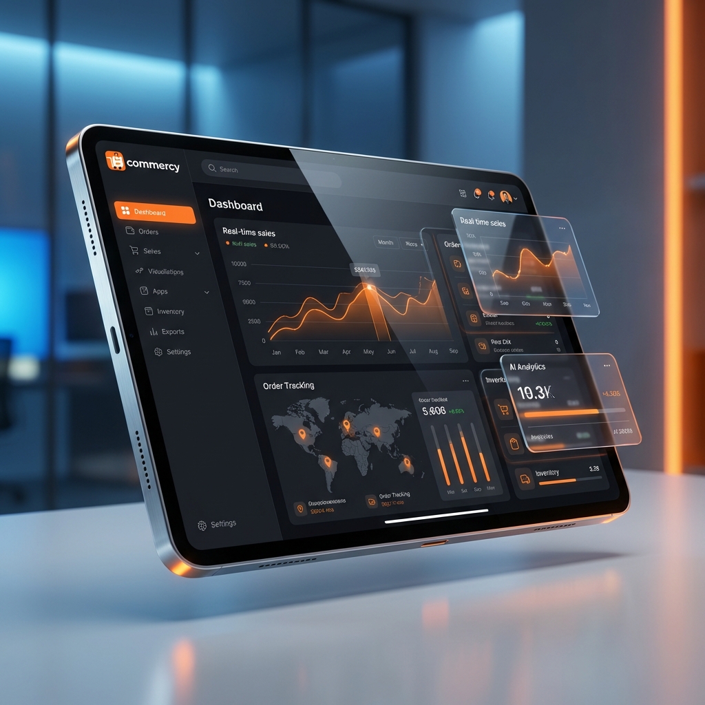 Interface du tableau de bord bcommercy